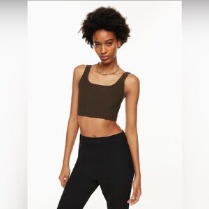 New Aritzia Babaton Sculpt Knit Squareneck Cropped Tank